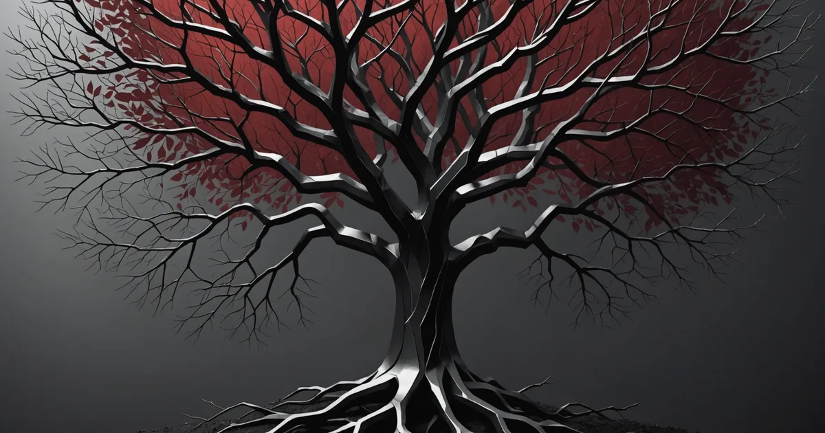 Abstract visualization of nested dependency chains